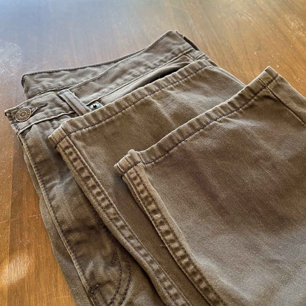 Levis 505 Jeans Mens 36x34 Regular Fit Straight Gray Denim Classic Americana